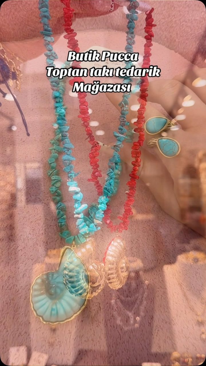 Mercan & Turkuaz Kolye