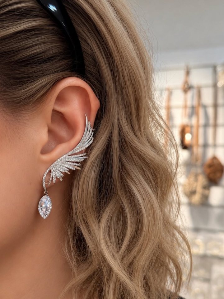 Kanat Ear Cuff Küpe